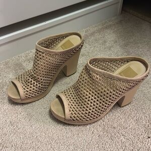Dolce Vita Wood Sole Peep Toe Sandals